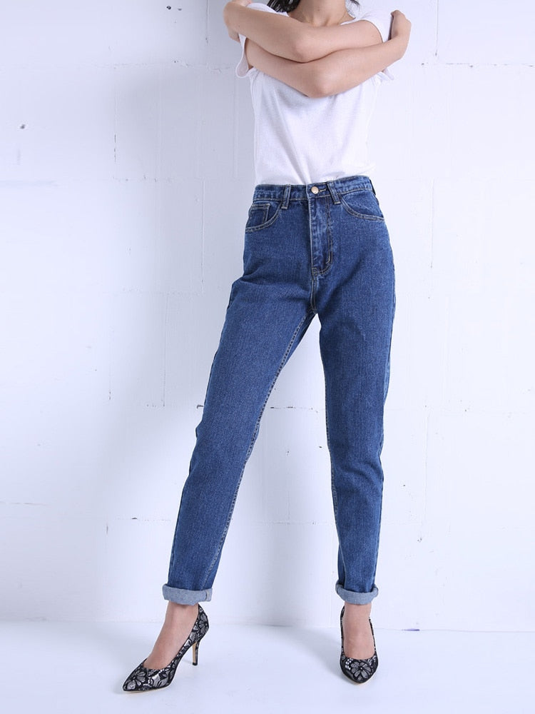 Harem Pants Vintage High Waist Jeans Woman Boyfriends