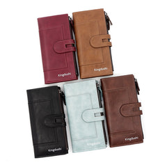 Fashionable Women's Long Wallet PU Leather Multi Card