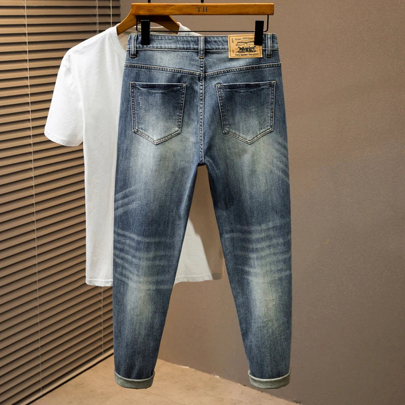 Plus Size Cloth Men's Mid-weight Denim Jeans Casual Fashion