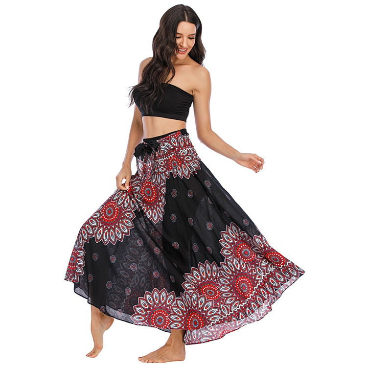 Ethnic Style Fashion Skirts Clothes Bohemian Boho Flowers