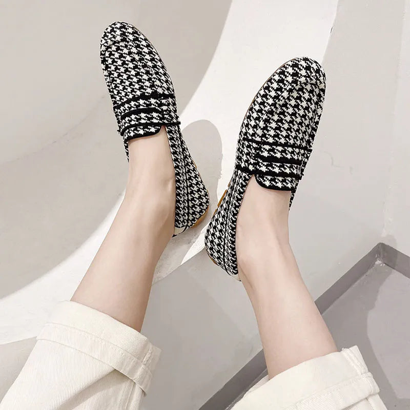 Fashion Knit Loafers Ballet Flats Mesh Breathable Slip on Loafers