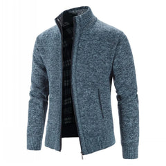 Knitted Sweater Men Fashion Slim Fit Cardigan Causal Coats Solid Single