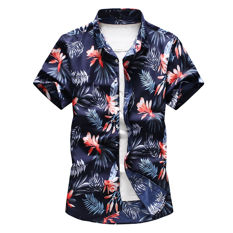 Hawaiian Fashion Casual Printing Short Sleeve Flower Shirt