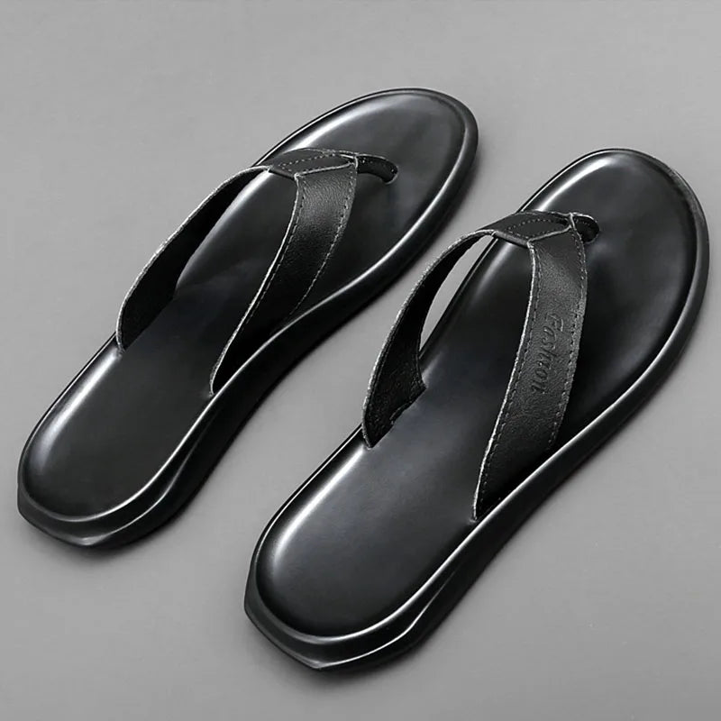 Men Slippers Flip Flops Flat Shoes Beach Male Footwear