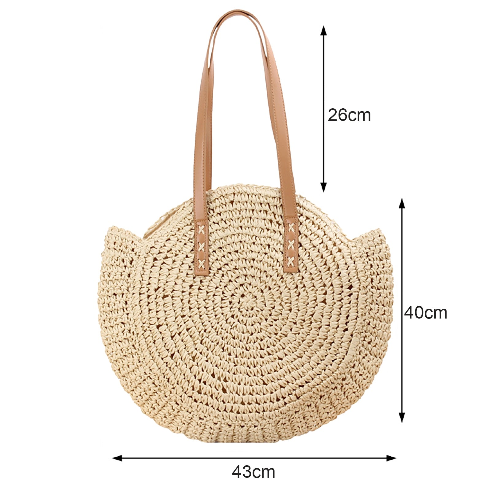 Summer Straw Bags for Shoulder Bags Rattan Woven