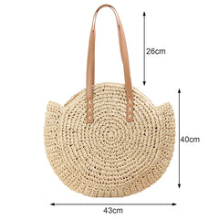 Summer Straw Bags for Shoulder Bags Rattan Woven