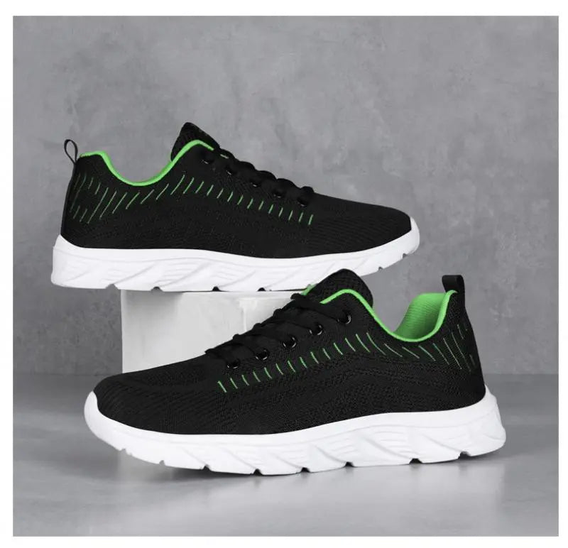 Men's Trendy Lace Up Knit Sneakers Casual Outdoor