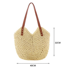 Summer Straw Bags for Shoulder Bags Rattan Woven