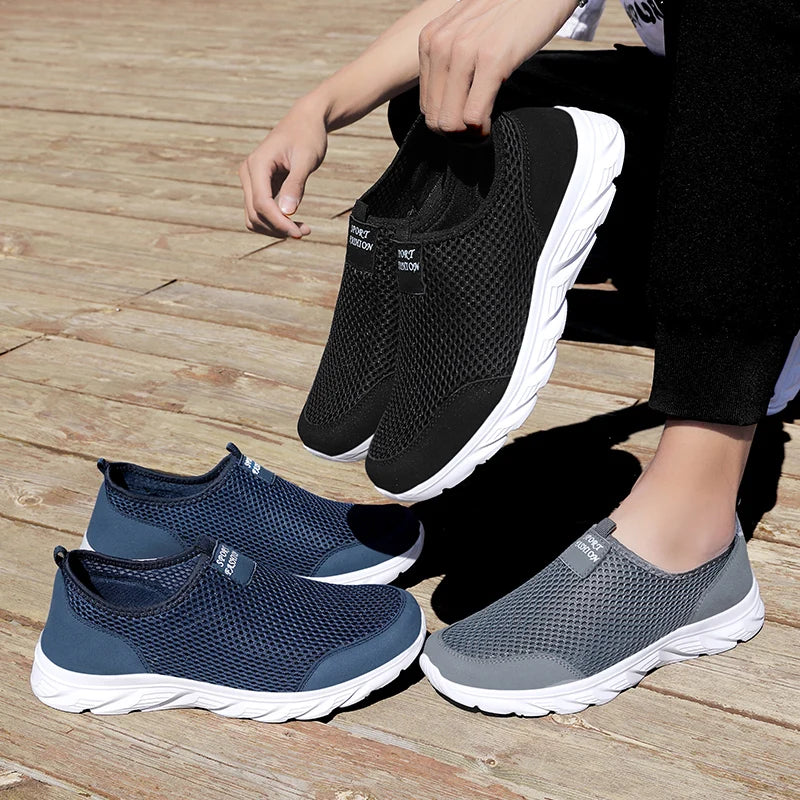 Men Shoes Summer Breathable Soft Lightweight Walking Casual