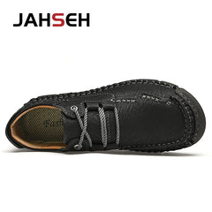 Genuine Leather Men Casual Shoes Trend Lace Up Shoes