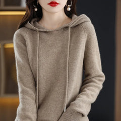 Pullover Sweater Hooded Jumper Loose Solid Long Sleeve Casual