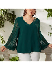 Plus-size top shirt plus size women clothing