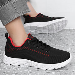 Men's Trendy Lace Up Knit Sneakers Casual Outdoor