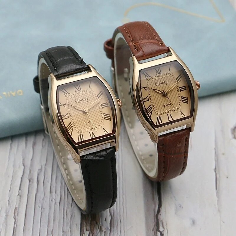 Retro Brown Watches Small Ladies Wristwatches