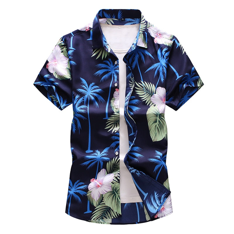 Hawaiian Fashion Casual Printing Short Sleeve Flower Shirt