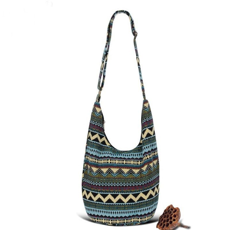 Vintage Women Shoulder Large Capacity Crossbody Bag Bohemian Style