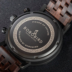 Wooden Men Watch 43 mm Japanese Movement