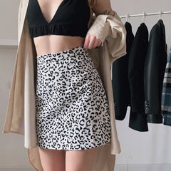 Print A Short Skirt High Waist Hip Skirt Tide