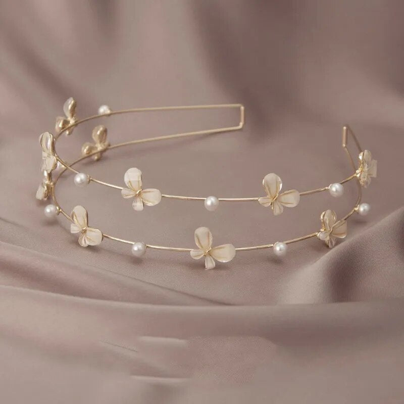 Shiny Rhinestone Flower Bow Hairband