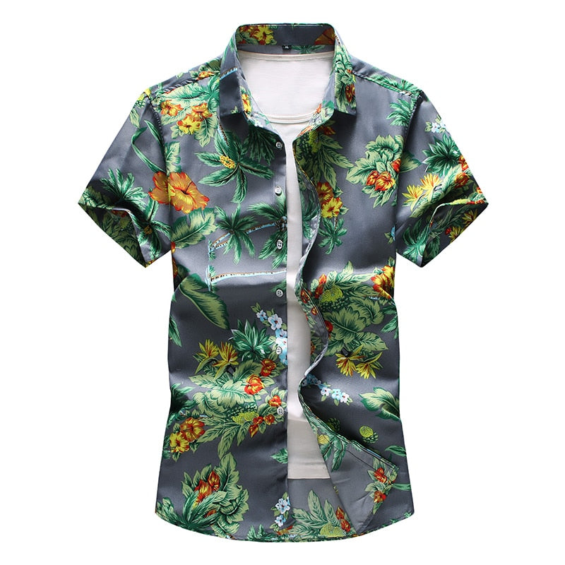 Hawaiian Fashion Casual Printing Short Sleeve Flower Shirt