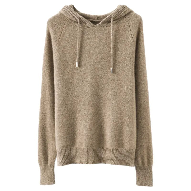 Pullover Sweater Hooded Jumper Loose Solid Long Sleeve Casual