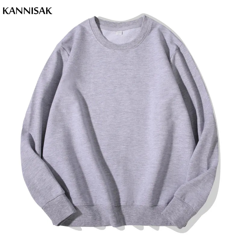 Sweatshirt O-neck Solid Harajuku Pullovers Multicolor Casual