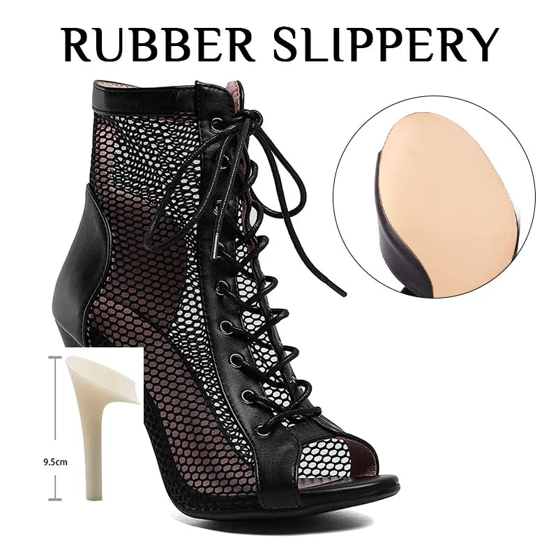 Women Dance Shoes Stilettos High Heels Latin Dance Boots