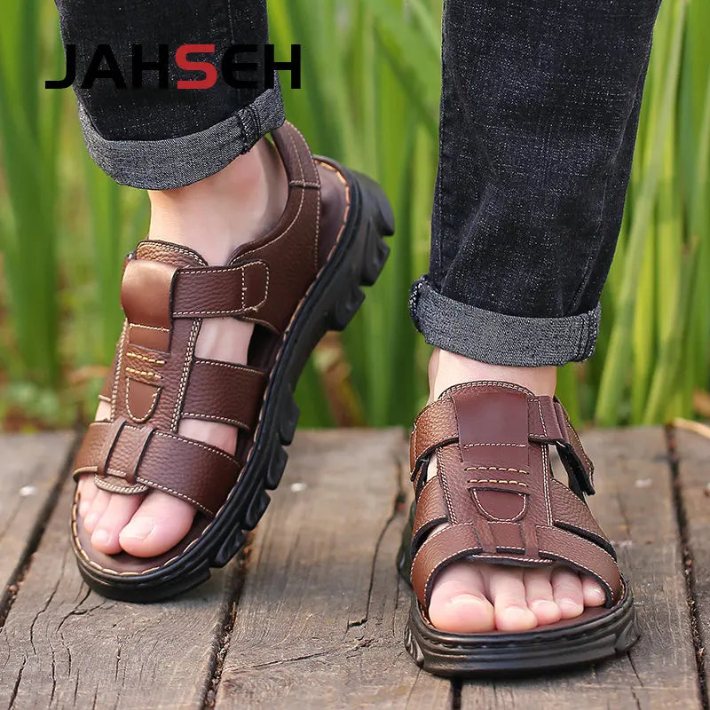 Men Summer Sandals and Slippers Thick-soled Beach Shoes