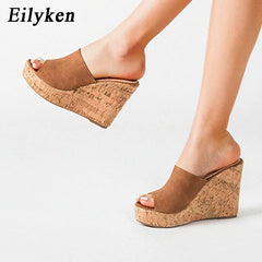 Summer Roman Women's Slippers Wedges Platform High Heels Sandals