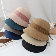 Summer Retro Elegant Bow Straw Hat