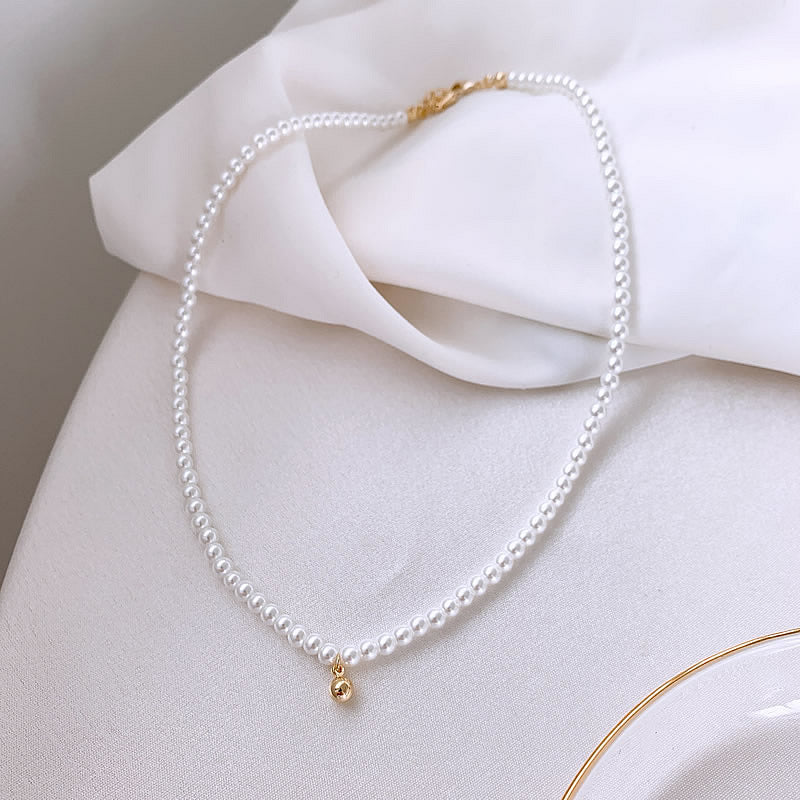 Small Rice Beads String Imitation Pearl Chokers Jewelry