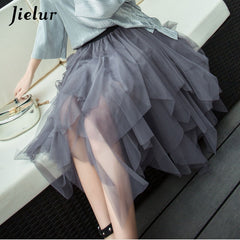 3 Layers Princess Tulle Mesh Pleated Skirt