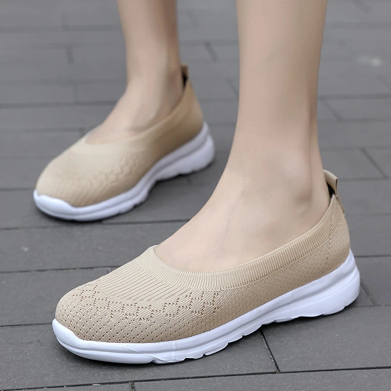 Sneakers Fashion Socks Shoes Casual White knitted Vulcanized