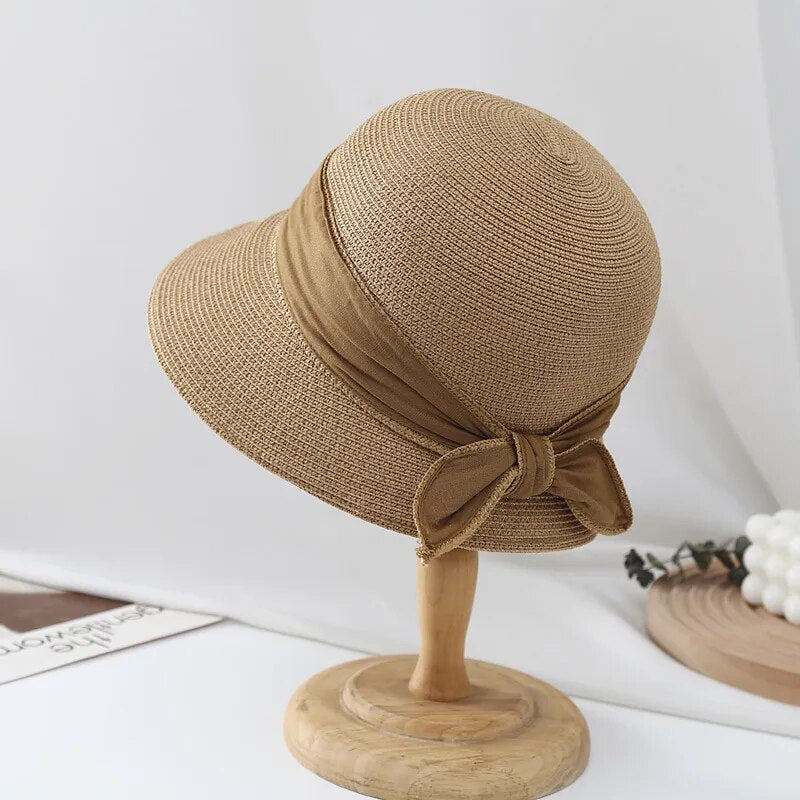 Summer Retro Elegant Bow Straw Hat