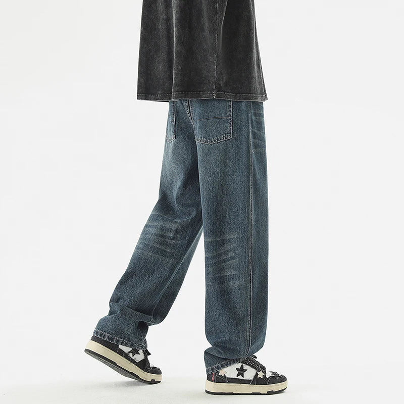 Men's Loose Wide Leg Jeans Fashion Y2K Streetwear