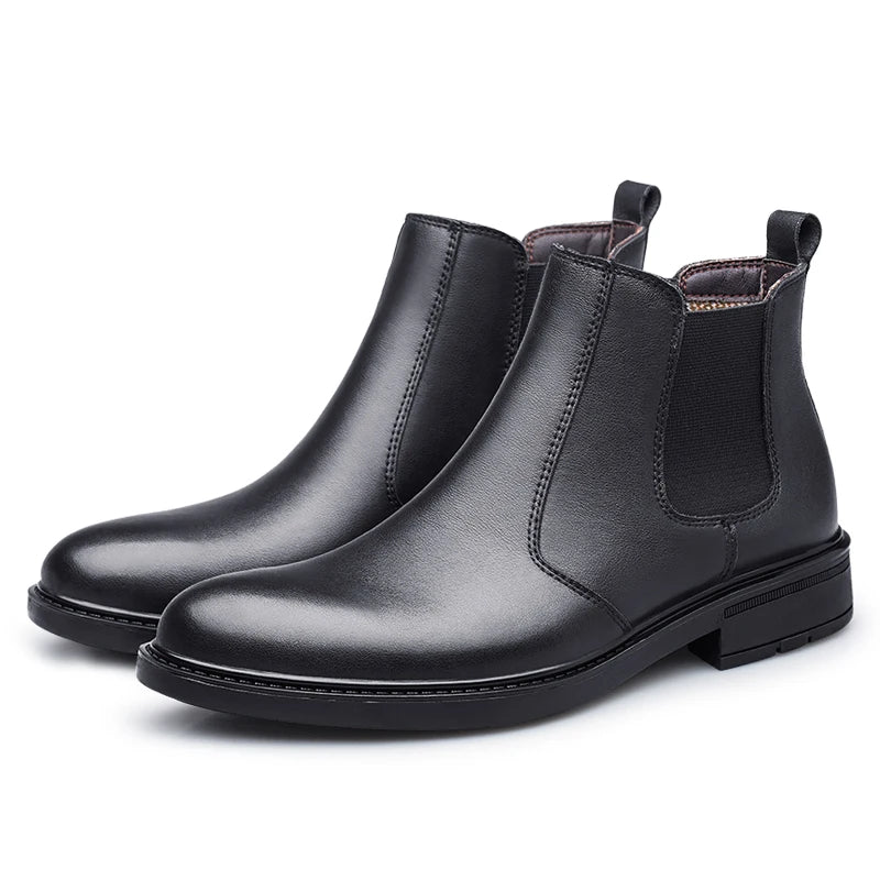 Classic Leather Chelsea Boots Shoes Fashion Business Men Boots