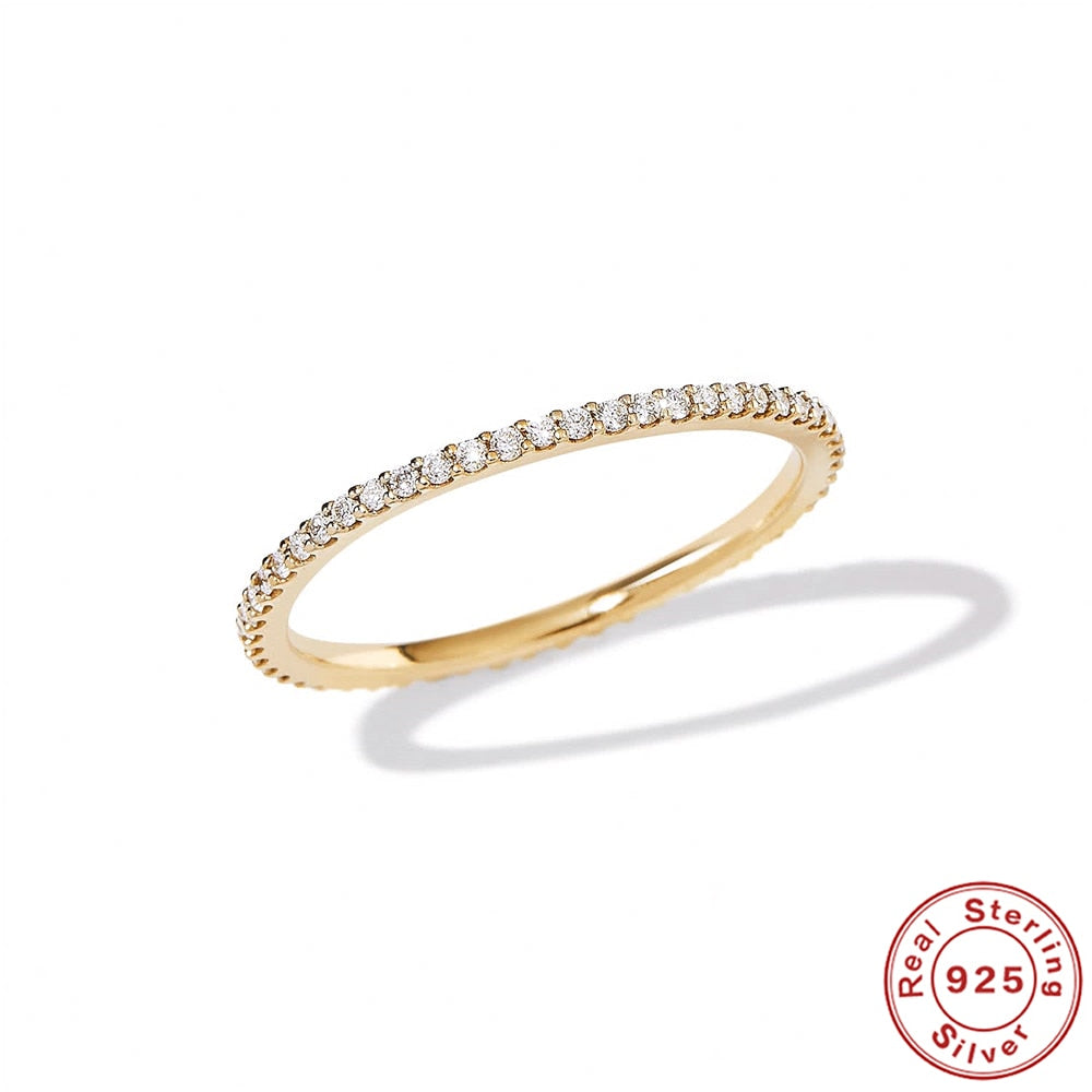 Bubble Rings For Women Round Cut Eternity Full Band