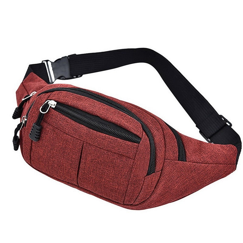 Fashion Men Waist Bag Casual Fanny Pack Canvas Outdoor