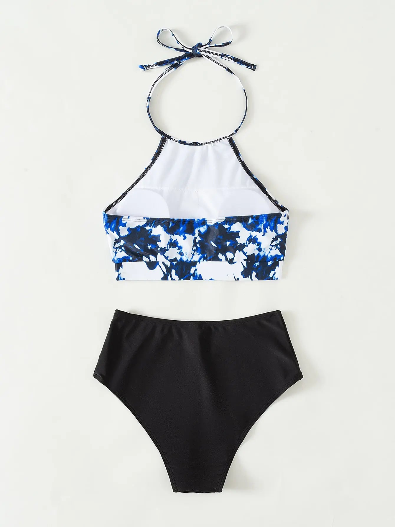 High Waist Bikini High Neck Swimsuit Printed