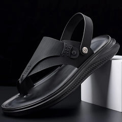 Leather Sandals Fashion Soft Slippers Men Shoes