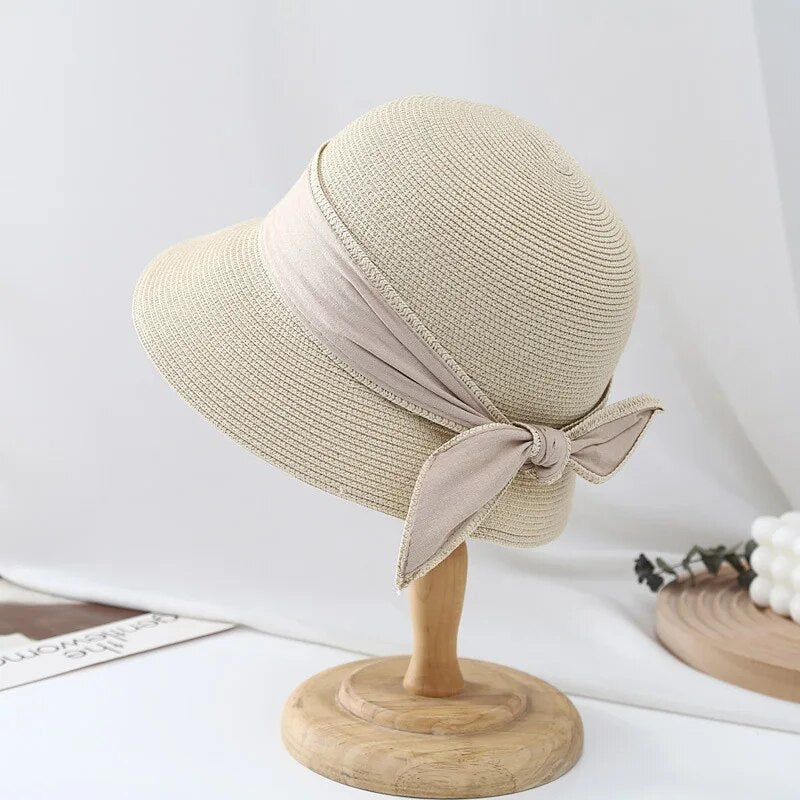 Summer Retro Elegant Bow Straw Hat