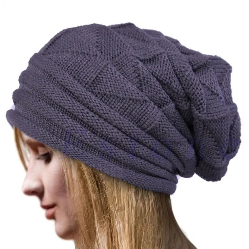 Knitted Baggy Beanie Oversized Winter Hat