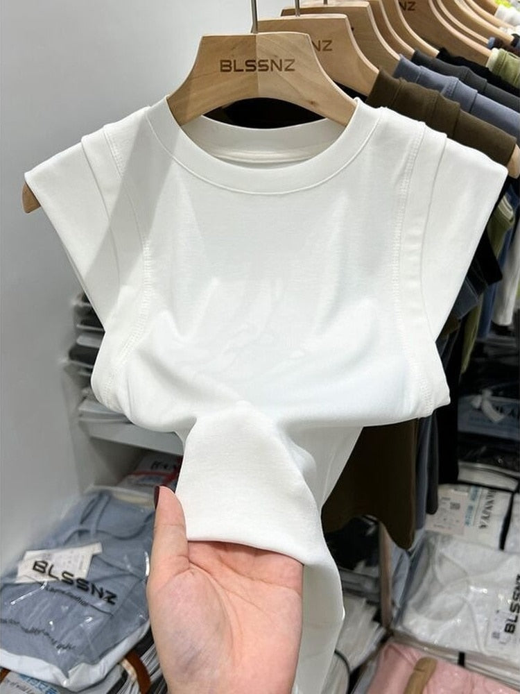 T-Shirt Clothes Tops Slim Crop Top