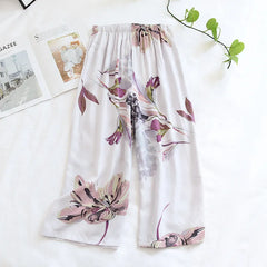 thin section soft cotton loose casual home pants