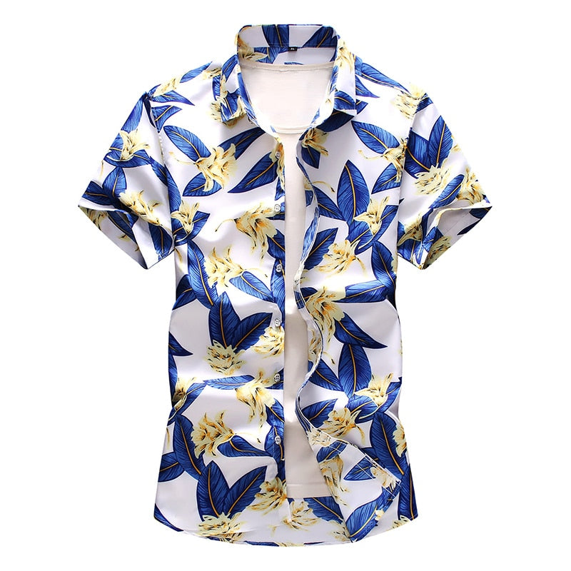 Hawaiian Fashion Casual Printing Short Sleeve Flower Shirt