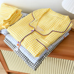 Style Couples Pajamas Set Casual Home Clothes Long-Sleeved