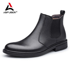 Classic Leather Chelsea Boots Shoes Fashion Business Men Boots