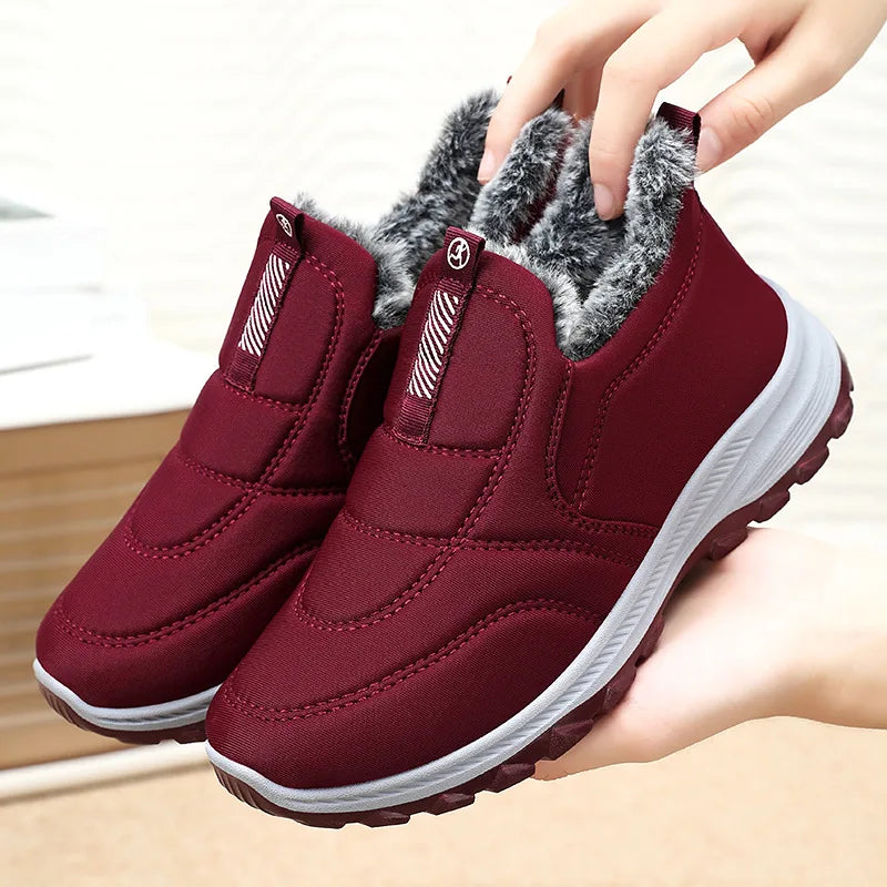 Women Lightweight Winter Shoes Ankle Boots Plus Size