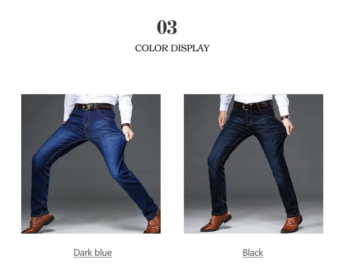 Classic Men's Large Size Jeans Fashion Business Casual