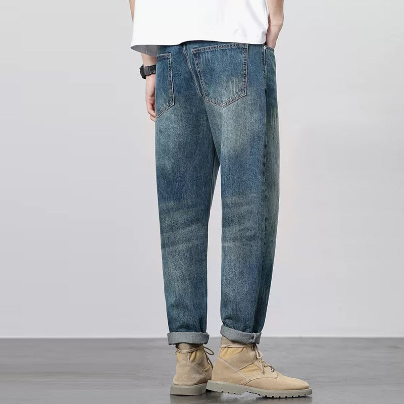 Vintage Men's Jeans Cotton Casual Classic Fashion